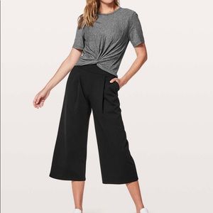 Black wide leg lululemon pants